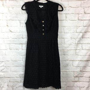 Shoshanna Black Lace Eyelet Sleeveless Dress 6